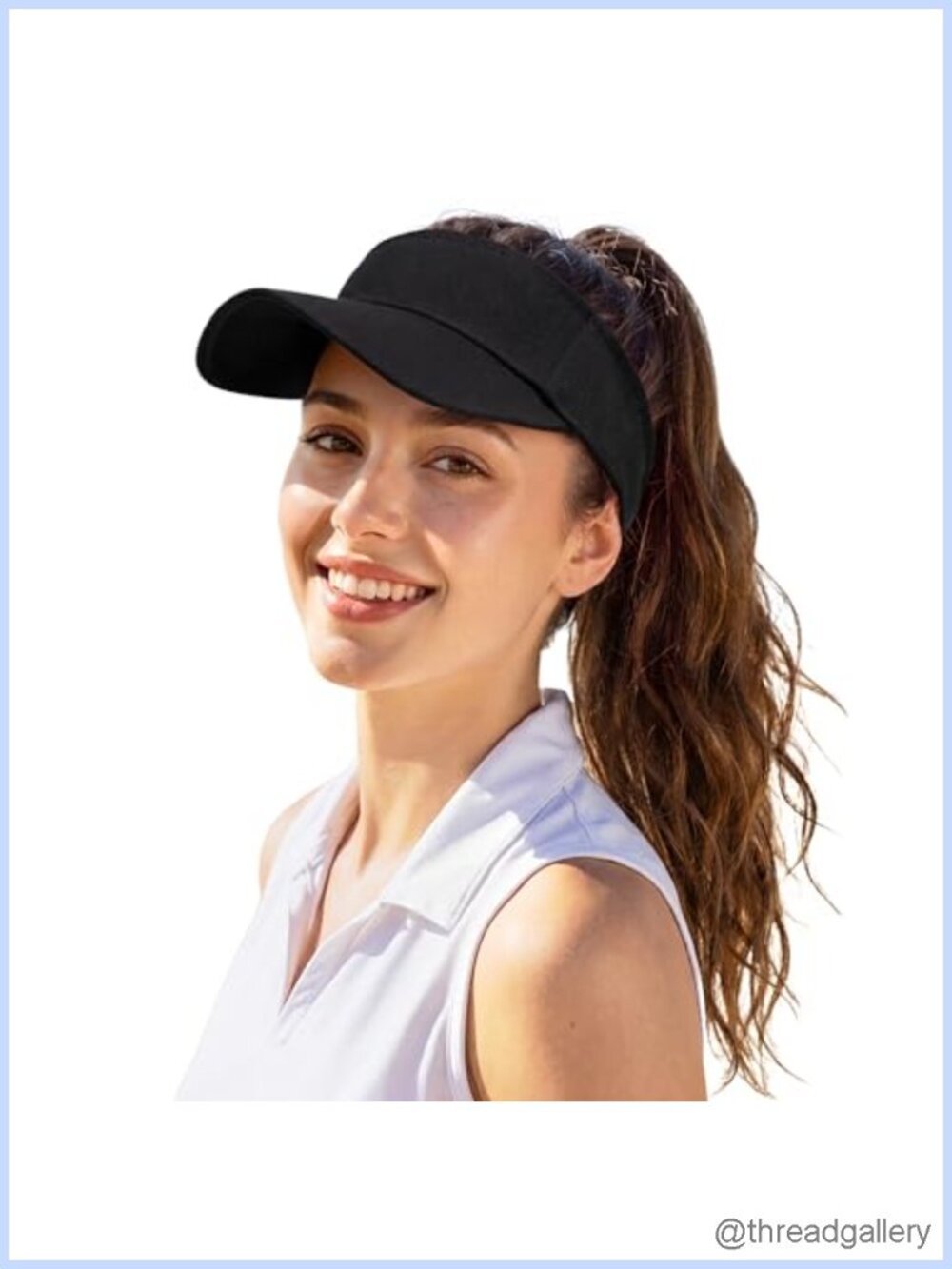 UPF 50+ Structured Brim Visor for Golf Tennis Running
